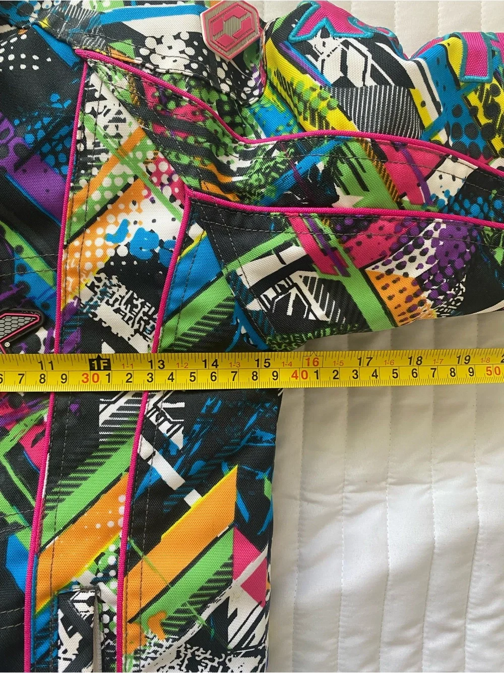 Castle X Racewear Kid's Multicolor Snowmobiling Coat - Bold Geometric Print